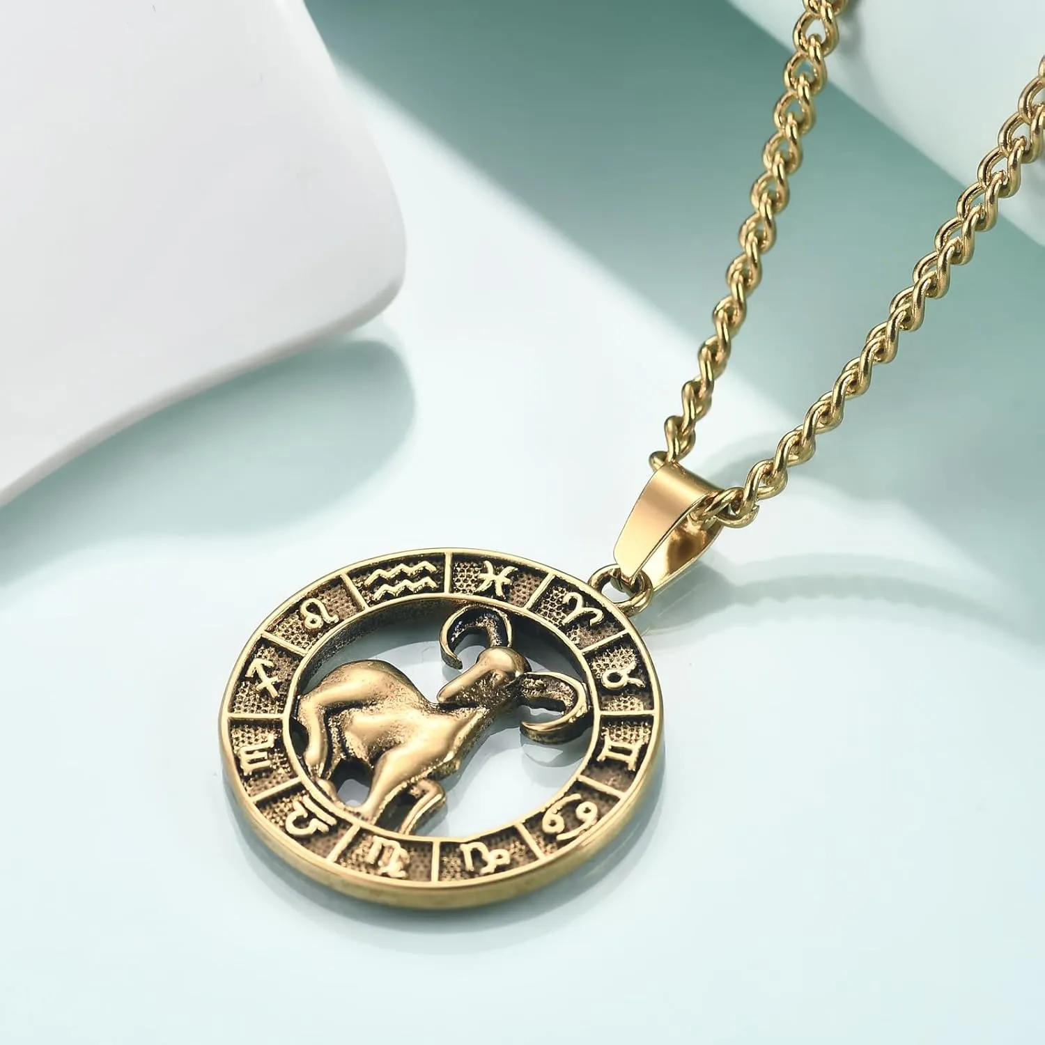 Rnivida Zodiac Sign Necklaces,Constellation Necklace Pendant for Women and Men Personalized Astrology Jewelry