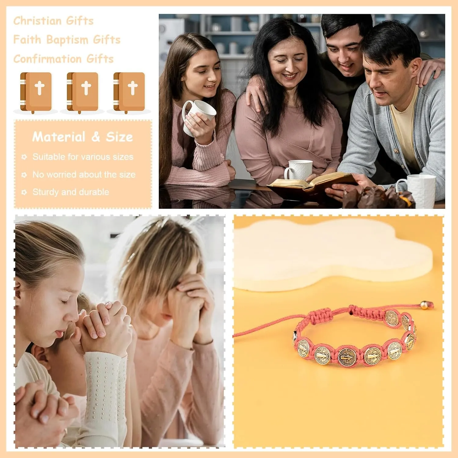 Rosary Bracelet for Women Rosary Beads Catholic Gifts for Women Baptism Gift Catholic First Communion Gifts Dress