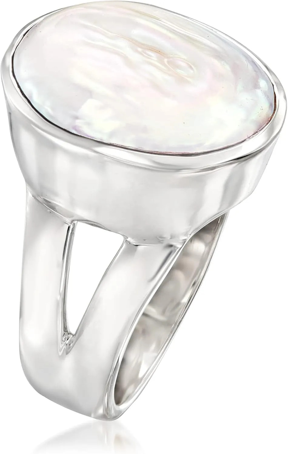 Ross-Simons 16.5-17.5mm Cultured Biwa Pearl Ring in Sterling Silver