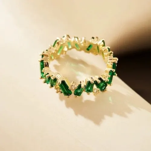 Royal Emerald-cut Stones Ring