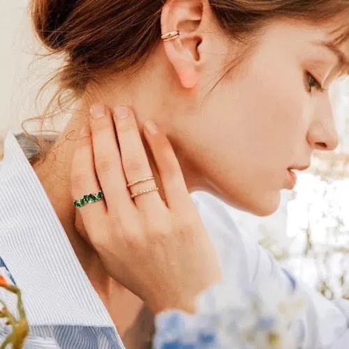 Royal Emerald-cut Stones Ring
