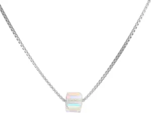 Rrdaily Colorful Crystal Bead Pendant Necklace Stainless Steel Colorful Round Bead Clavicle Chain Necklace Good Luck Bead Necklace Jewelry Gifts for Women Birthday's Gifts
