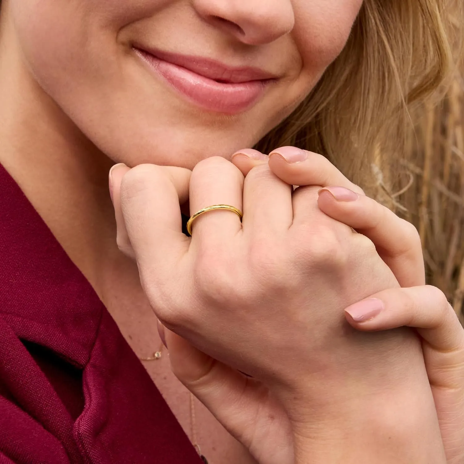 RS Pure by Ross-Simons Italian 14kt Yellow Gold Grooved Ring