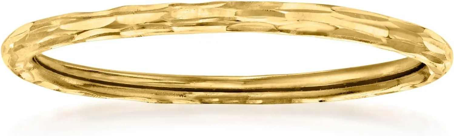 RS Pure by Ross-Simons Italian 14kt Yellow Gold Grooved Ring