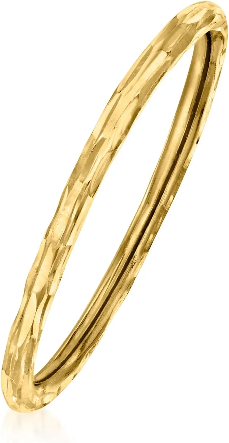 RS Pure by Ross-Simons Italian 14kt Yellow Gold Grooved Ring