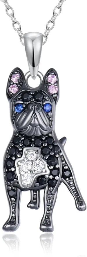S925 Sterling Silver Dog Pendant Necklaces - 24 Breeds Corgi/Husky/Labrador/Shepherd for Women