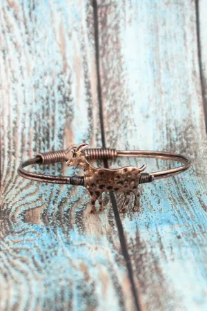 SALE! Burnished Coppertone Goat Wire Bangle