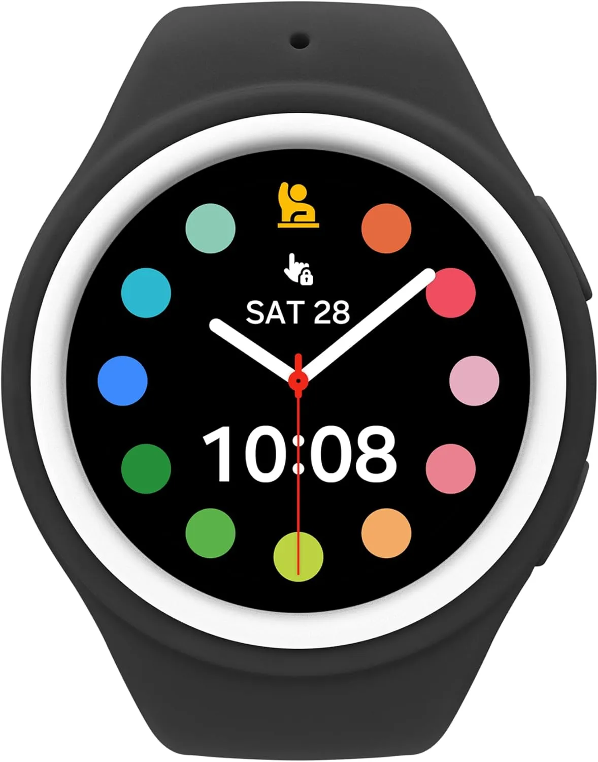 SAMSUNG Galaxy Watch Kids 4, 5, 6, 7, FE Series Band, Smartwatch Replacement Strap for Kids, Silicone Small, GP-TYL305AMBBU, Black