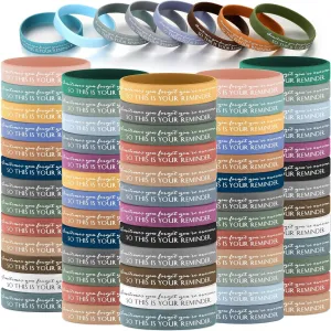 Sasylvia 200 Pcs Inspirational Wristband Motivational Silicone Bracelets Bulk Graduation Bracelets Positive Rubber Bracelet Employee Appreciation Gift Class of 2025 Gifts(Sometimes You Forget)