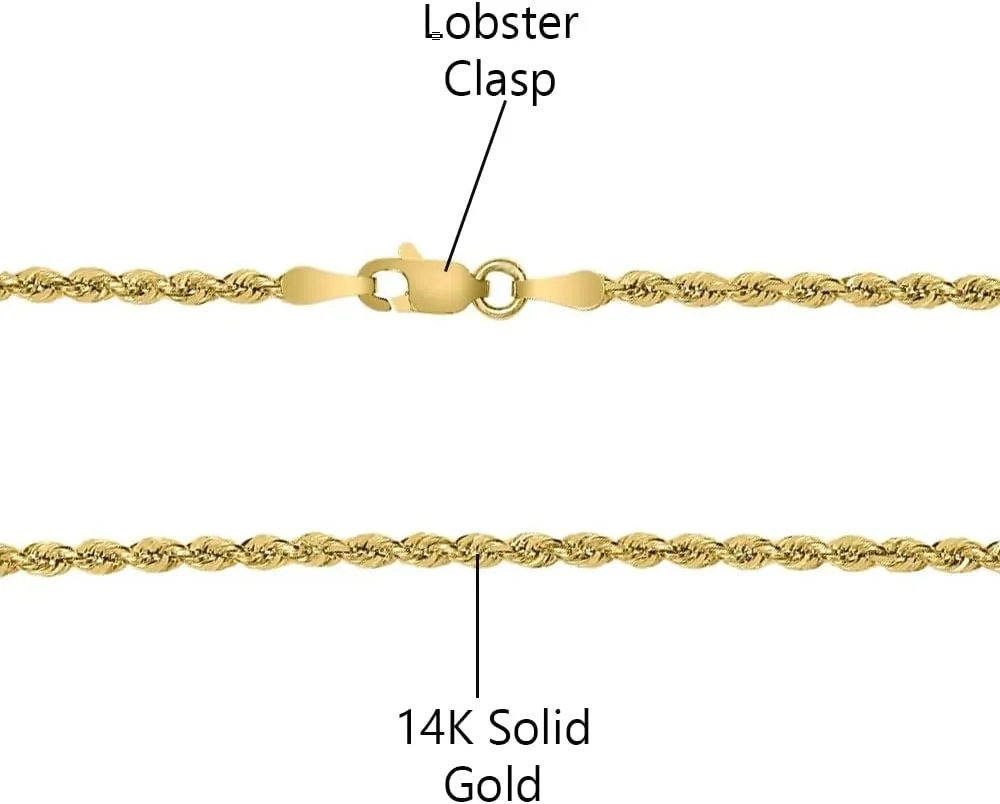 Savlano 14K Solid Gold Italian Chain Figaro, Rope, Mariner, Box, Cuban 14 Karat Anklet for Women Comes With Gift Box - Made in Italy