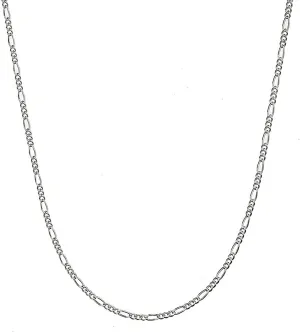 Savlano 925 Sterling Silver 2mm Italian Solid Figaro Link Chain Necklace Comes With a Gift Box for Men & Women - Made in Italy