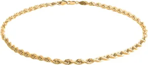 Savlano 925 Sterling Silver Chain Anklet Rope, Figaro, Mariner, Curb - 18K Gold Plated Chain Anklet Available in 9, 10 and 11 - Inches for Women Comes with a Gift Box - Made in Italy