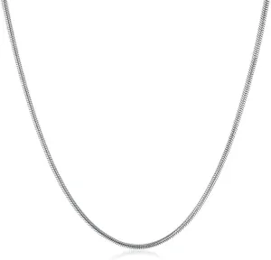 Savlano 925 Sterling Silver Solid Italian Round Diamond Cut Snake Chain Necklace for Men & Women - Made in Italy Comes in 0.8mm, 1mm, 1.2mm, 1.5mm, 2mm & 3mm With a Gift Box