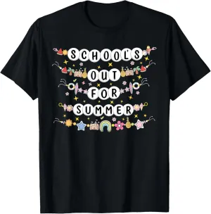 School Out For Summer Friendship Bracelets Kids Teacher T-Shirt
