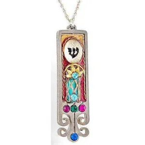 Seeka Mezuzah Necklace with Shin