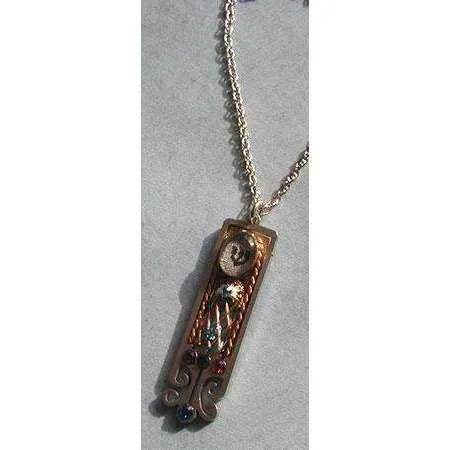 Seeka Mezuzah Necklace with Shin