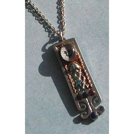 Seeka Mezuzah Necklace with Shin
