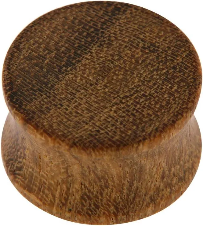 Set of 3 Pairs Organic Wood Double Flared Saddle Ear Tunnels Plugs Tunnels Expander Ebony Sono Teak Wood Ear Plugs E552