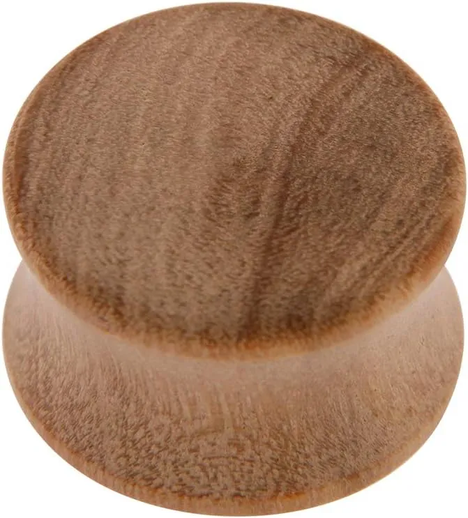 Set of 3 Pairs Organic Wood Double Flared Saddle Ear Tunnels Plugs Tunnels Expander Ebony Sono Teak Wood Ear Plugs E552