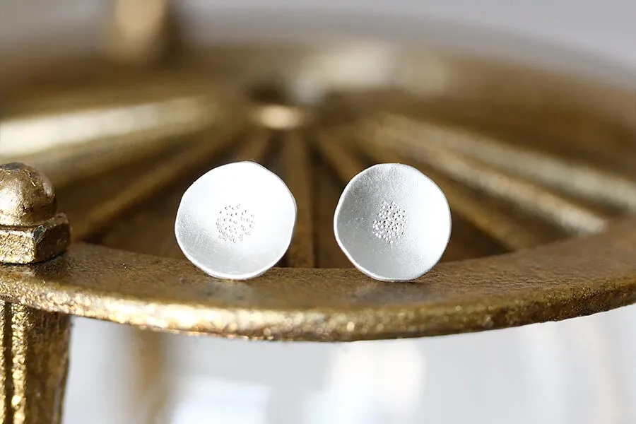 Silver Organic Stardust Studs