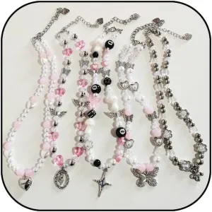 Silver Star Jewelry Set for Women Y2K Jewelry Set Star Hollow Layered Necklace Silver Star Adjustable Bracelet Trendy Aesthetic Jewelry