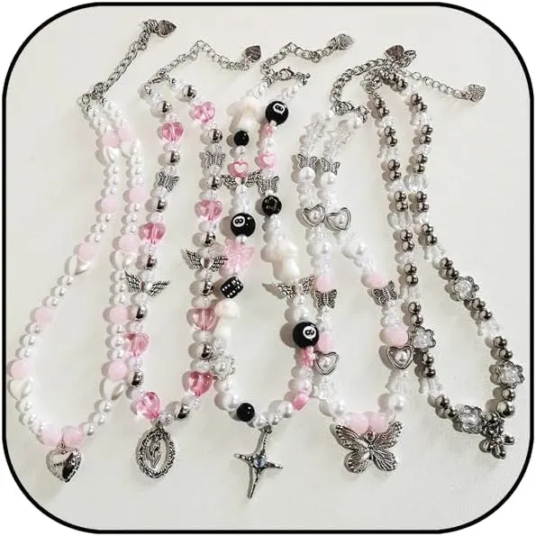 Silver Star Jewelry Set for Women Y2K Jewelry Set Star Hollow Layered Necklace Silver Star Adjustable Bracelet Trendy Aesthetic Jewelry