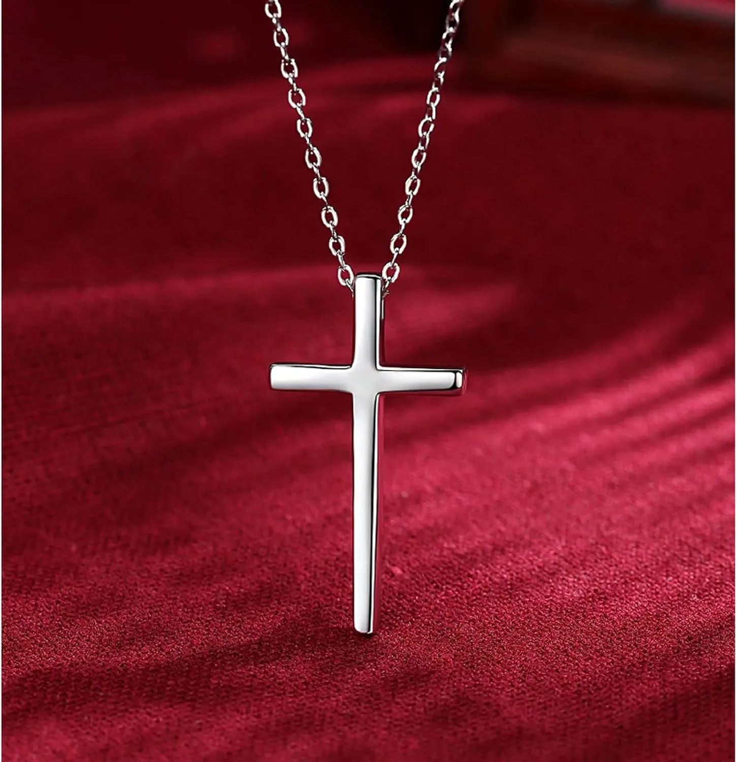 Small Cross Pendant Necklace for Women Simple Cross Necklaces Mothers Day Birthday Gifts for Women
