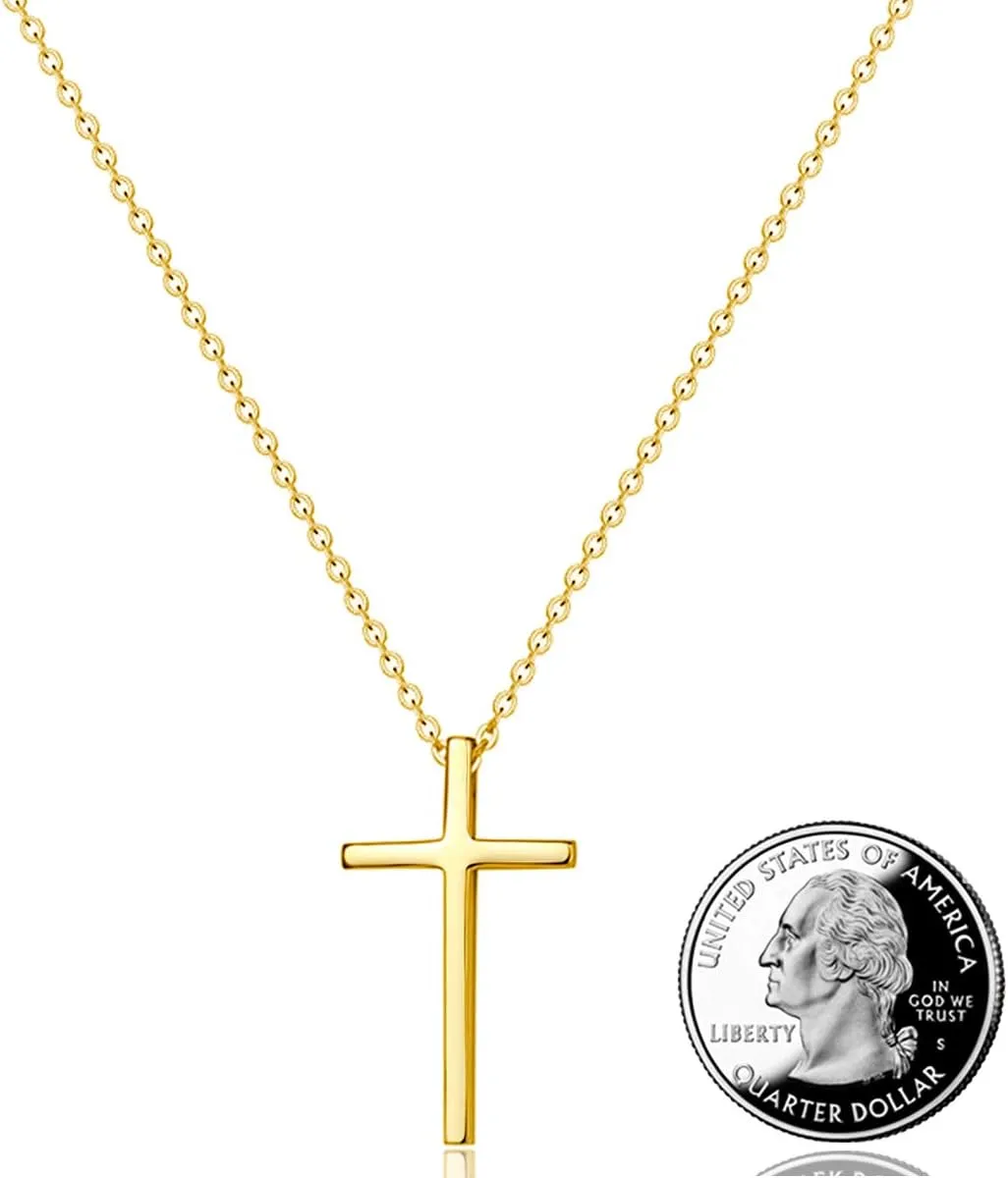 Small Cross Pendant Necklace for Women Simple Cross Necklaces Mothers Day Birthday Gifts for Women