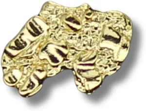 Small Nugget Design Studs Push Back Earrings 14k Gold Plated Hip Hop Jewelry