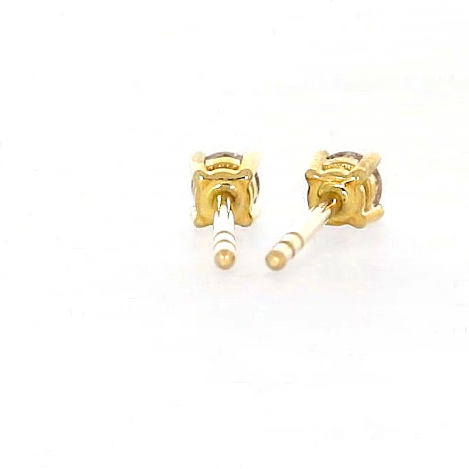 Solitaire 9ct Yellow Gold 0.15 carat tw of Diamonds Stud Earrings