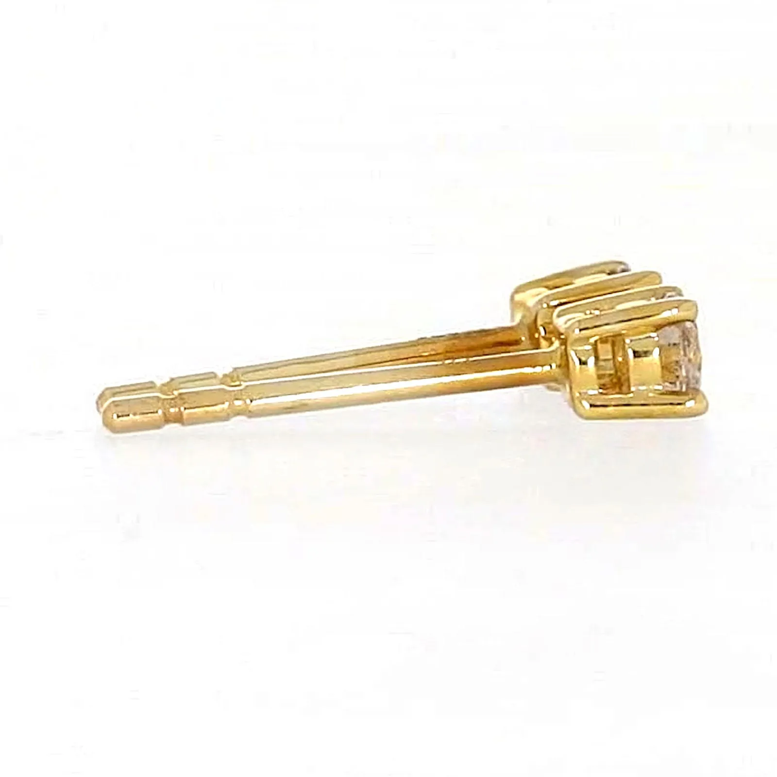 Solitaire 9ct Yellow Gold 0.15 carat tw of Diamonds Stud Earrings