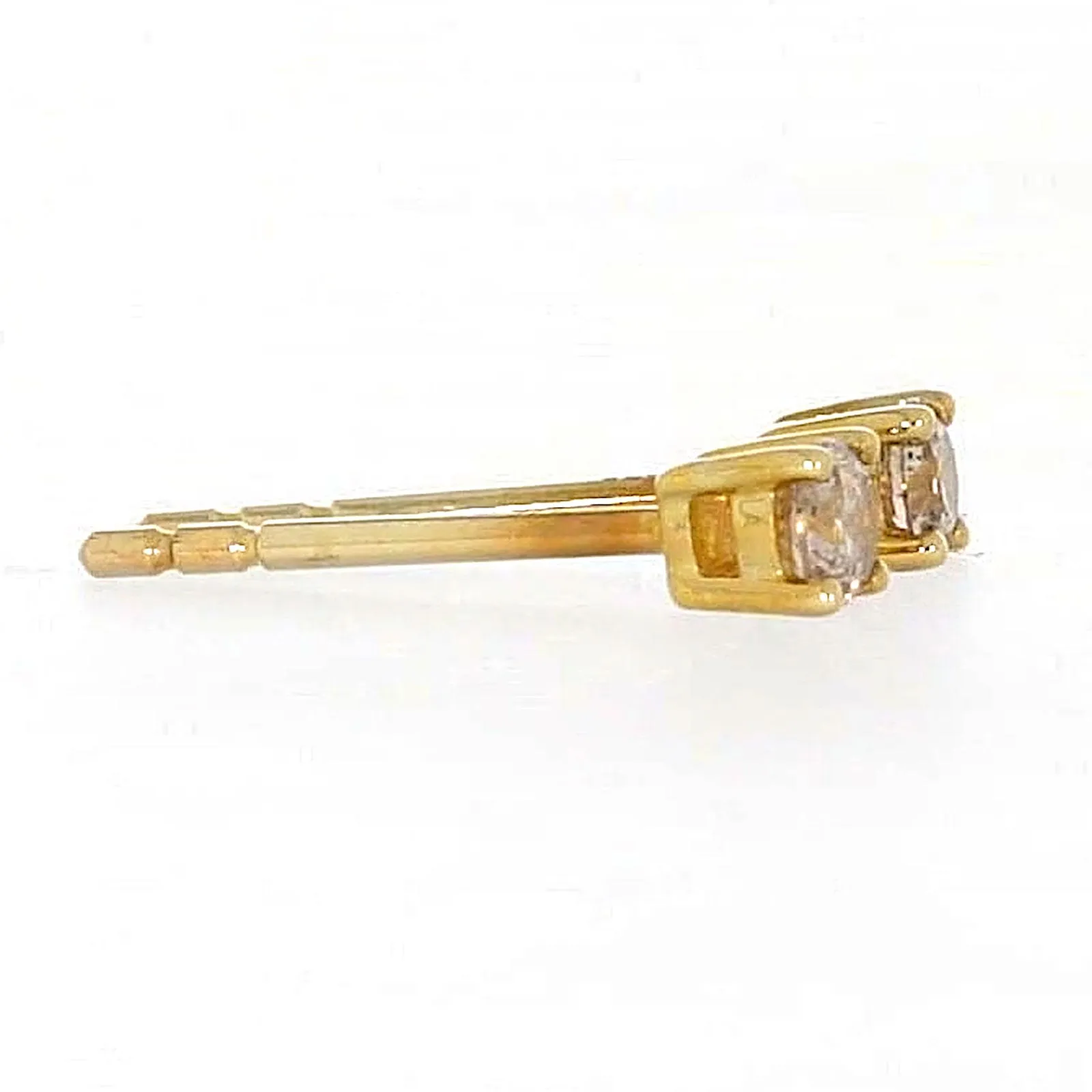 Solitaire 9ct Yellow Gold 0.15 carat tw of Diamonds Stud Earrings