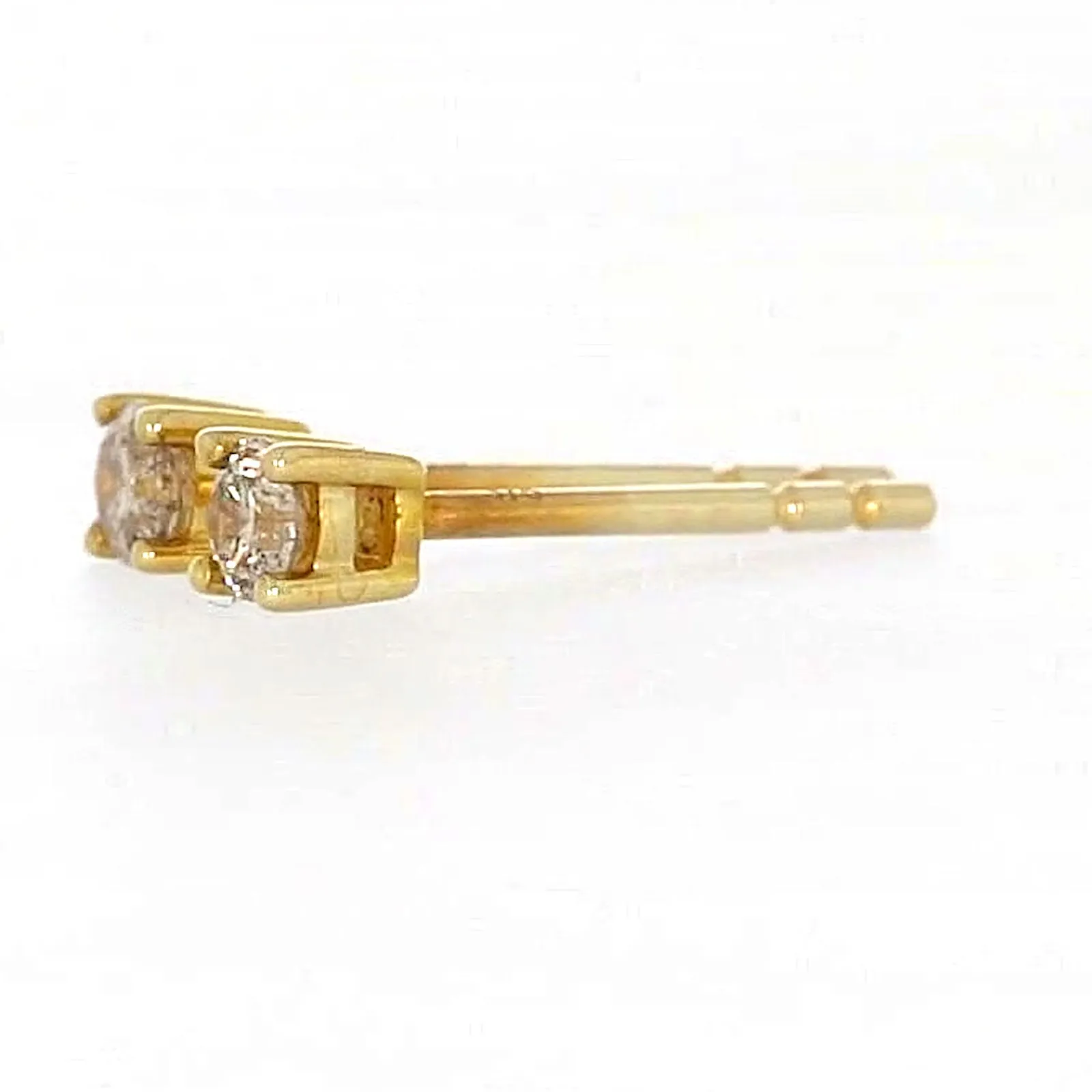 Solitaire 9ct Yellow Gold 0.15 carat tw of Diamonds Stud Earrings