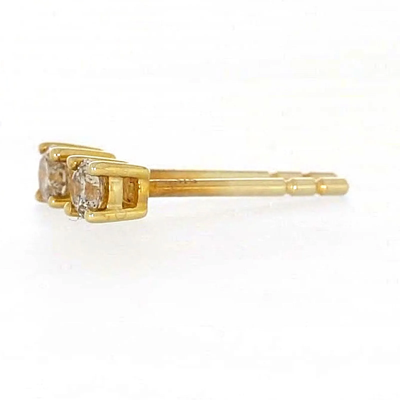 Solitaire 9ct Yellow Gold 0.15 carat tw of Diamonds Stud Earrings