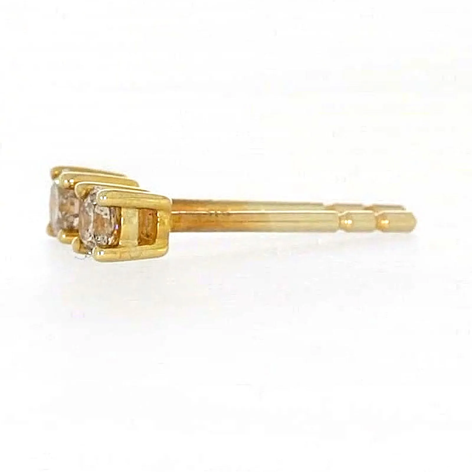 Solitaire 9ct Yellow Gold 0.15 carat tw of Diamonds Stud Earrings