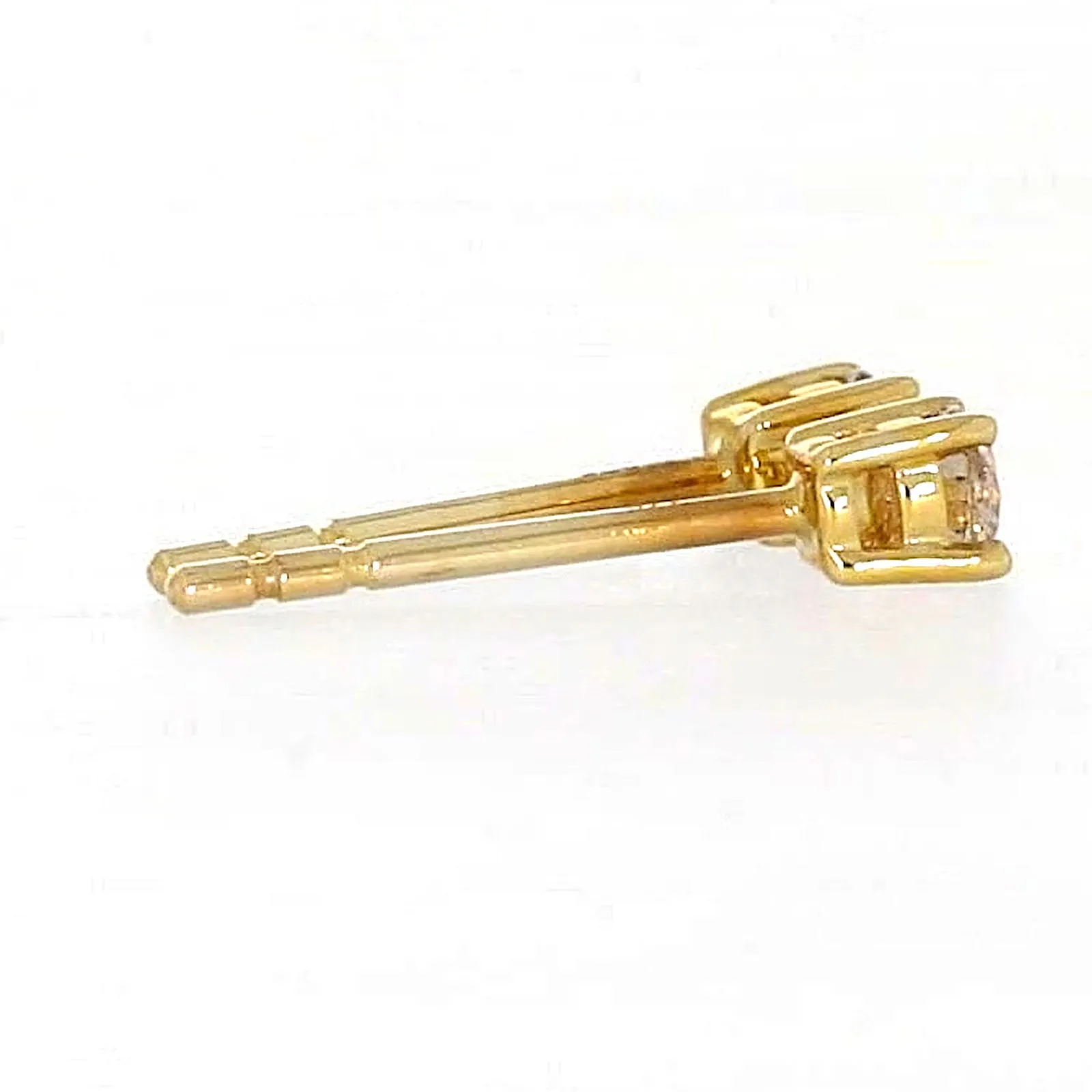 Solitaire 9ct Yellow Gold 0.15 carat tw of Diamonds Stud Earrings