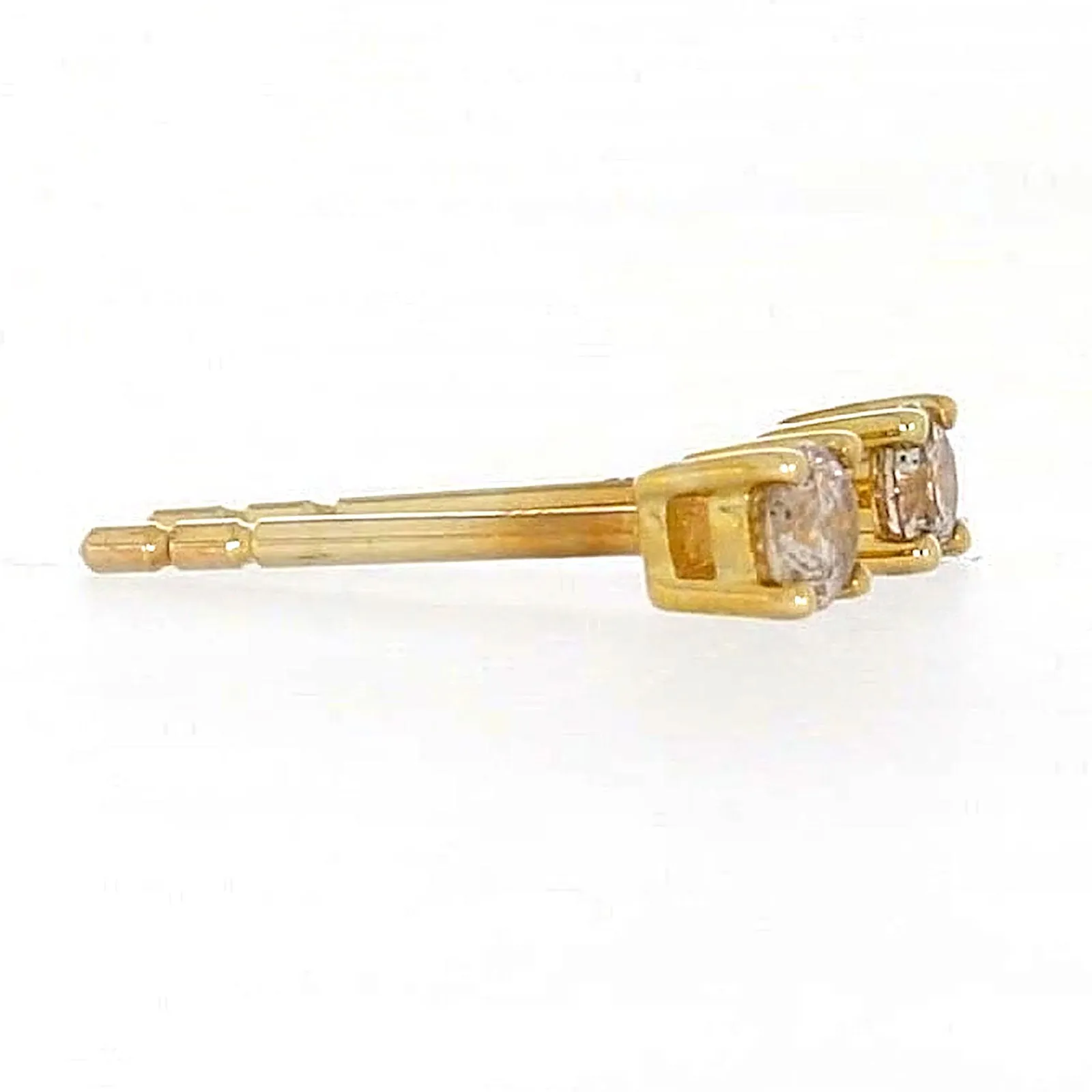 Solitaire 9ct Yellow Gold 0.15 carat tw of Diamonds Stud Earrings