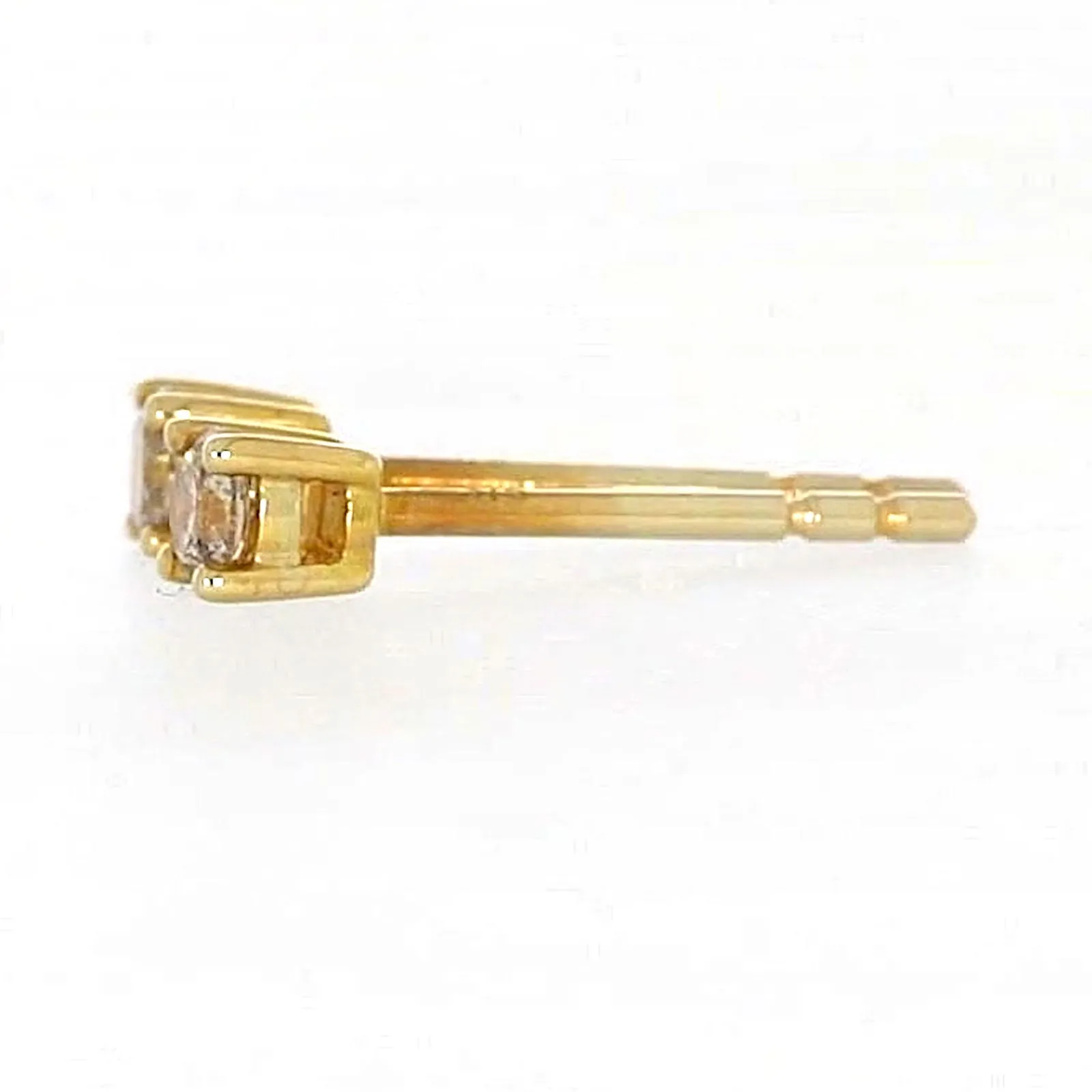 Solitaire 9ct Yellow Gold 0.15 carat tw of Diamonds Stud Earrings