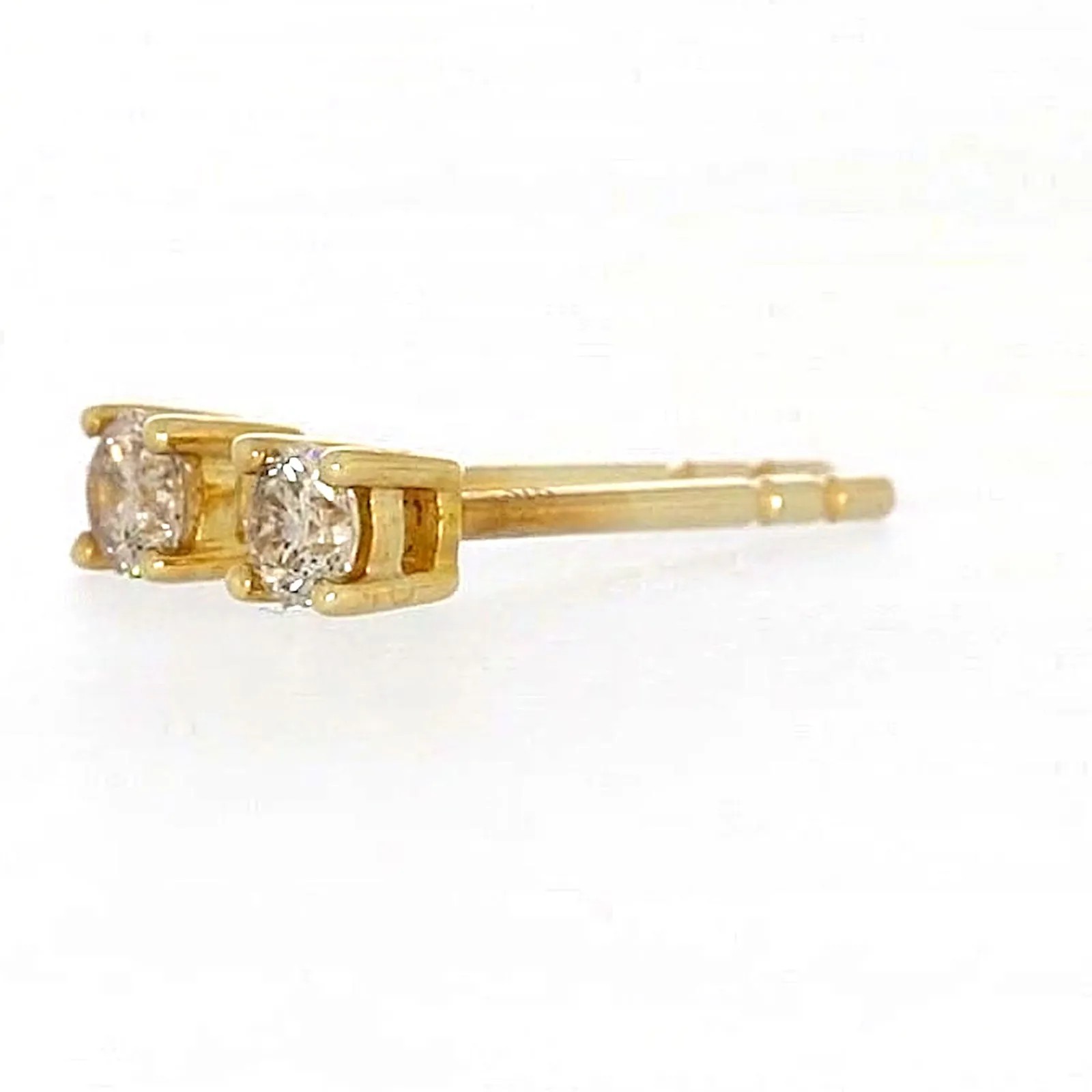 Solitaire 9ct Yellow Gold 0.15 carat tw of Diamonds Stud Earrings