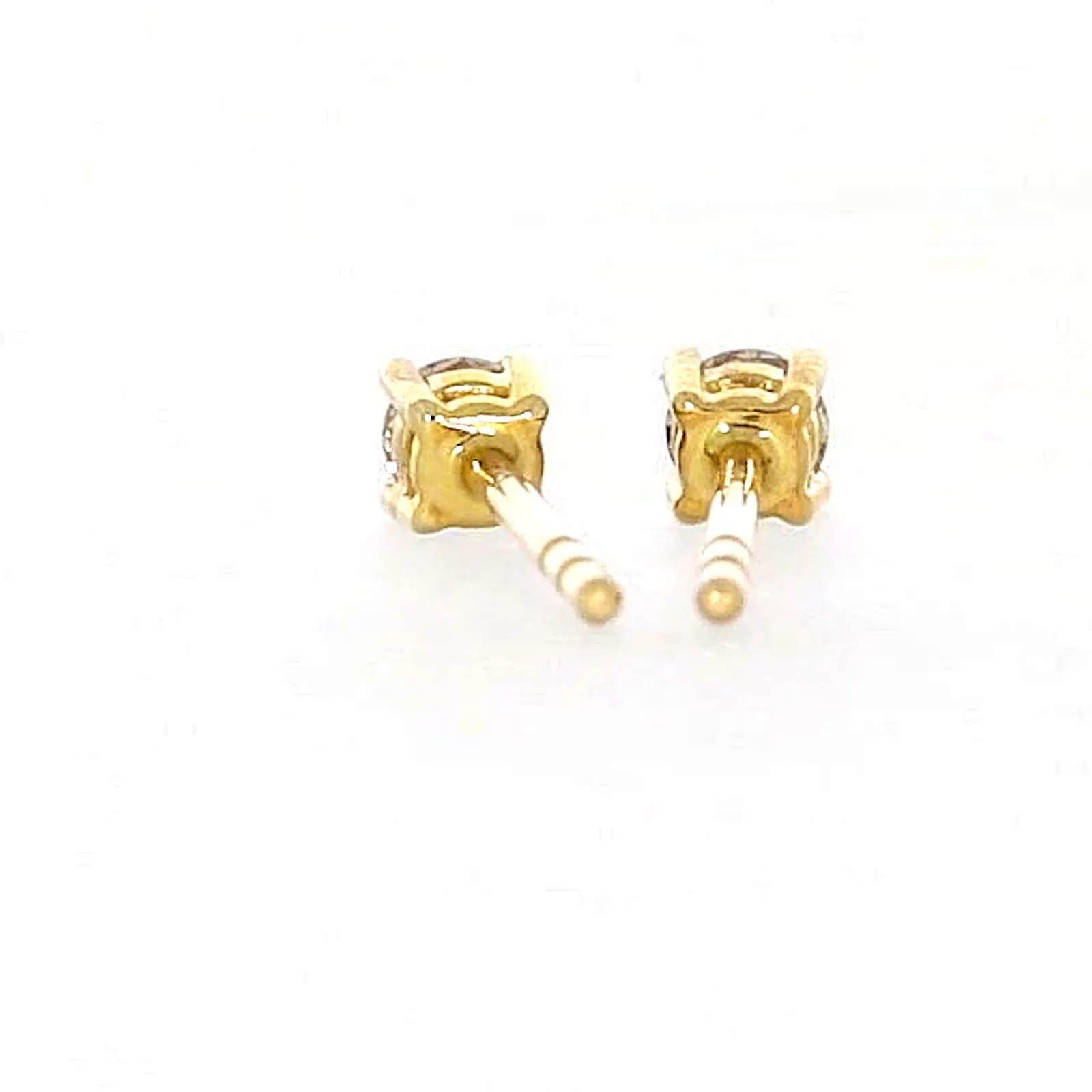 Solitaire 9ct Yellow Gold 0.15 carat tw of Diamonds Stud Earrings