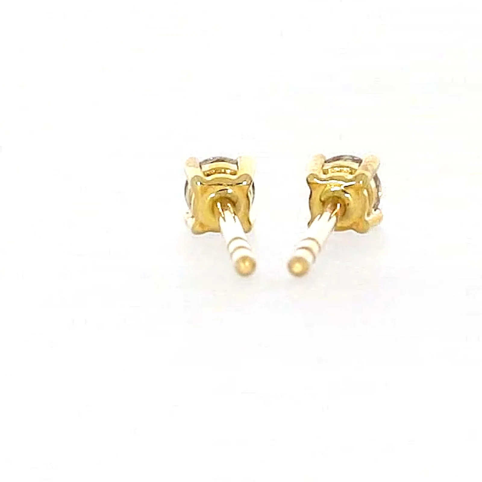 Solitaire 9ct Yellow Gold 0.15 carat tw of Diamonds Stud Earrings