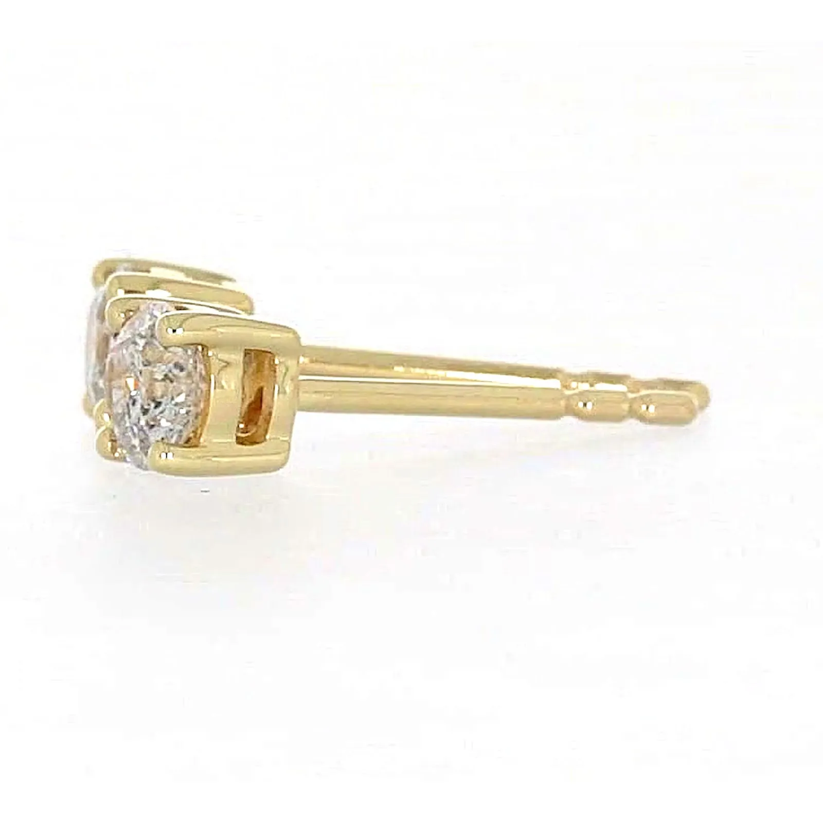 Solitaire 9ct Yellow Gold Round Brilliant Cut 1/2 CARAT tw of Diamonds Stud Earrings