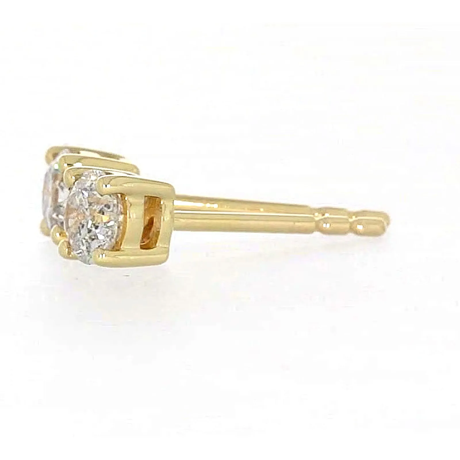 Solitaire 9ct Yellow Gold Round Brilliant Cut 1/2 CARAT tw of Diamonds Stud Earrings