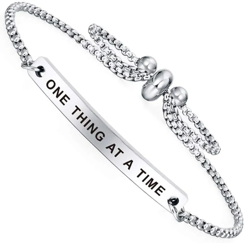 SOUSYOKYOSAM Women Bracelets for Women, Stainless Steel Inspiration Motivational Jewelry Gifts for Girl