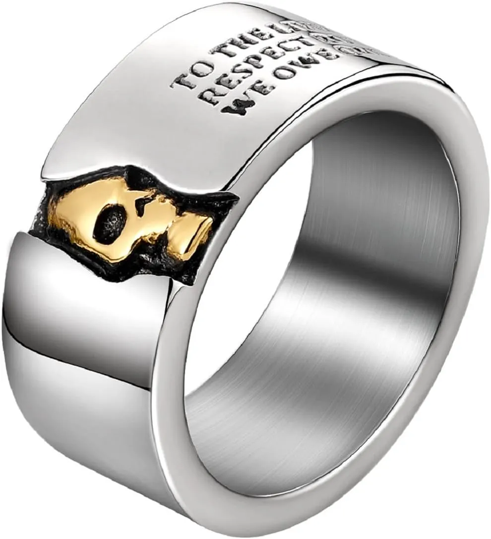 Stainless Steel Skull Rings for Men Women Gothic Skull Vintage Antique Style Biker Cocktail Party Halloween Biker Ring
