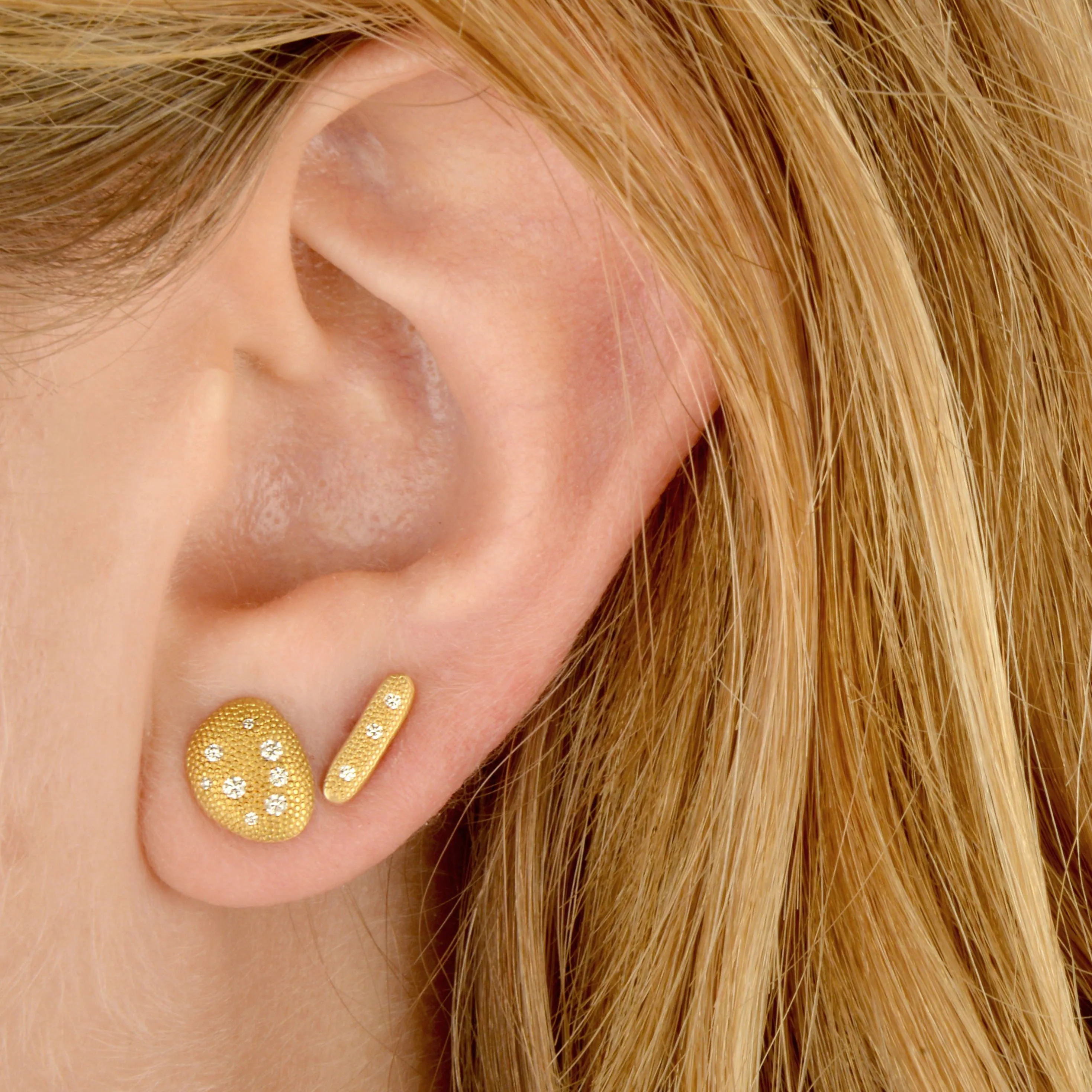 Stardust Diamond Bar Studs