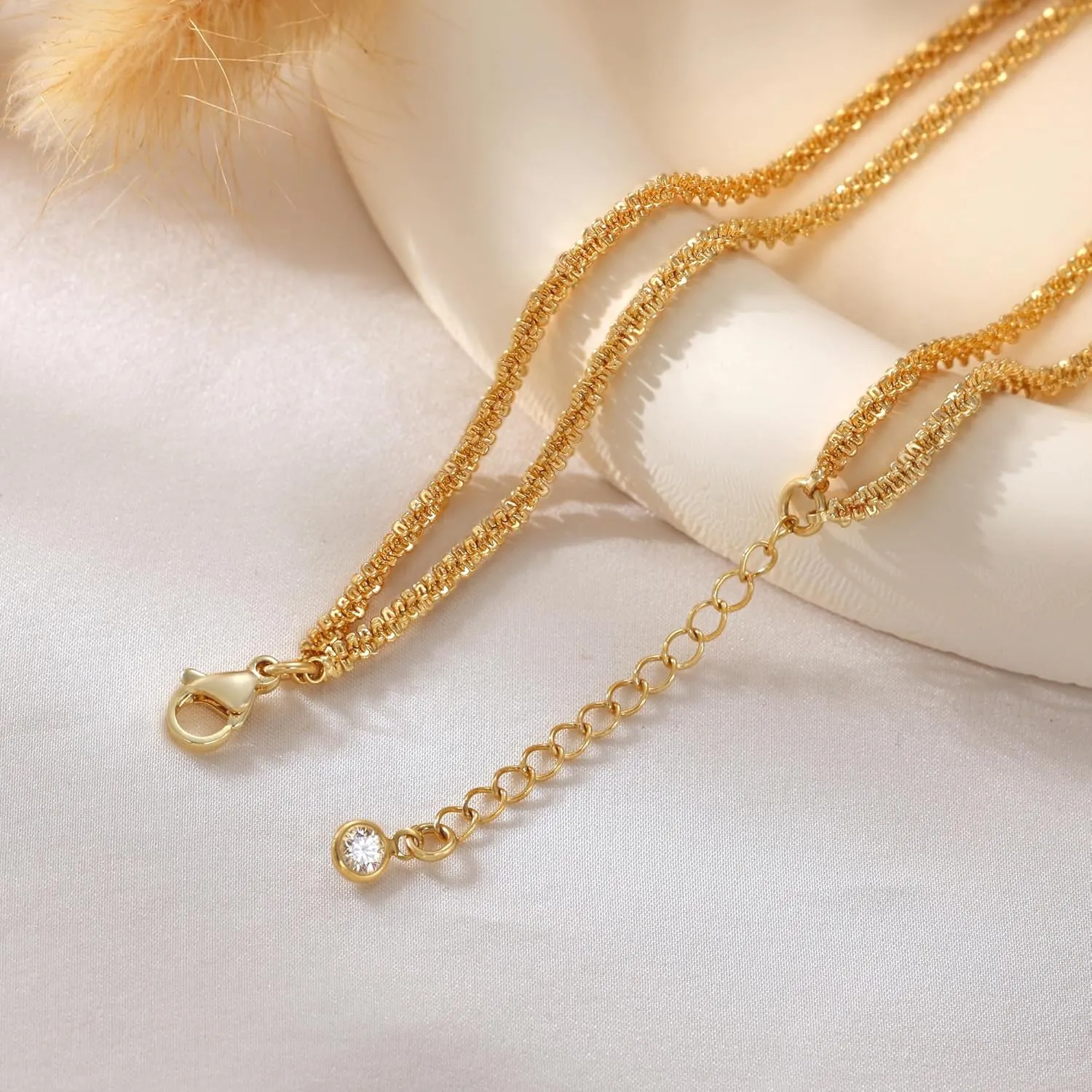 Sterling Silver Ankle Bracelets for Women: Dainty Layered Waterproof Anklet for Women Adjustable Womens Anklet Set Stackable Figaro Beaded Cuban Link Anklets Beach Jewelry for Women