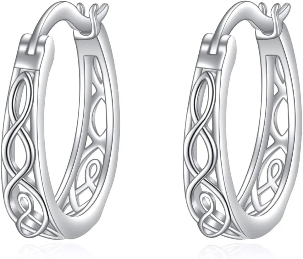 Sterling Silver Hoop Earrings Small Hoop Sun/Leaf/Triangle Huggie Earrings for Women Hypoallergenic