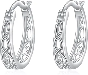 Sterling Silver Hoop Earrings Small Hoop Sun/Leaf/Triangle Huggie Earrings for Women Hypoallergenic