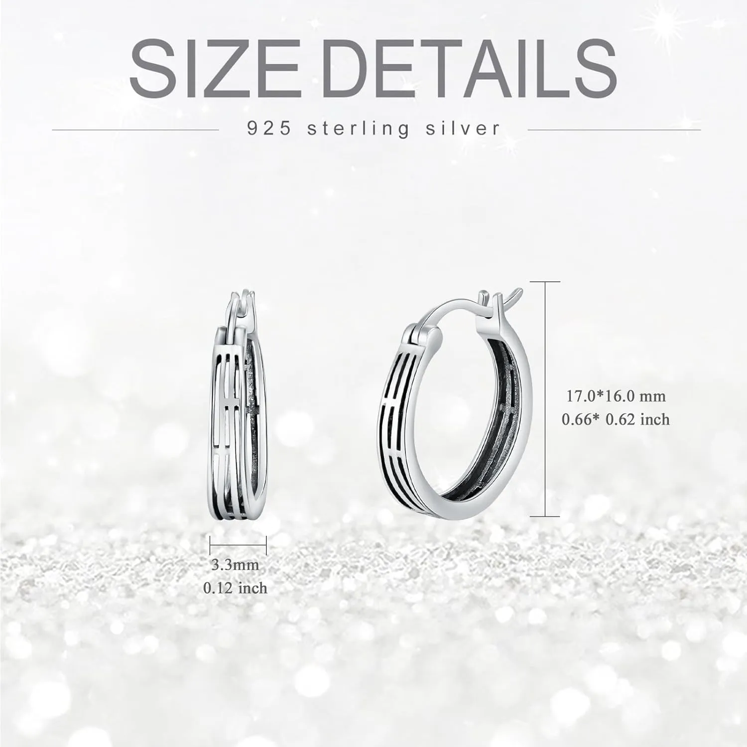 Sterling Silver Hoop Earrings Small Hoop Sun/Leaf/Triangle Huggie Earrings for Women Hypoallergenic